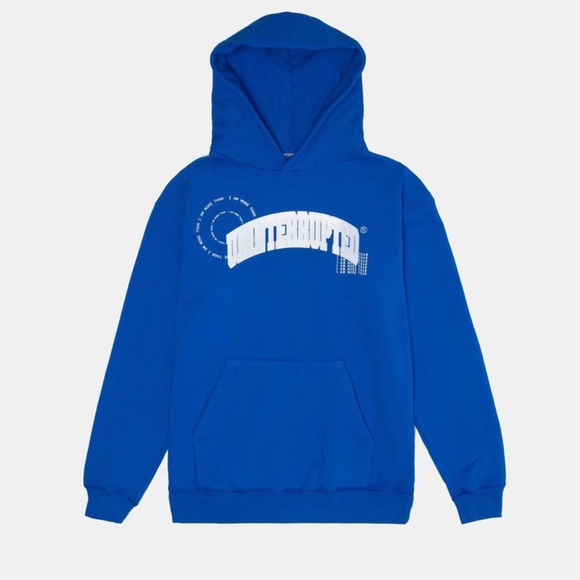 NWOT Uninterrupted ARCH SUMMIT HOODIE LAPIS BLUE Small - Picture 1 of 7